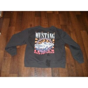 Ford Mustang Bred‎ For Speed Kids Black Graphic Sweatshirt Pullover Large LG